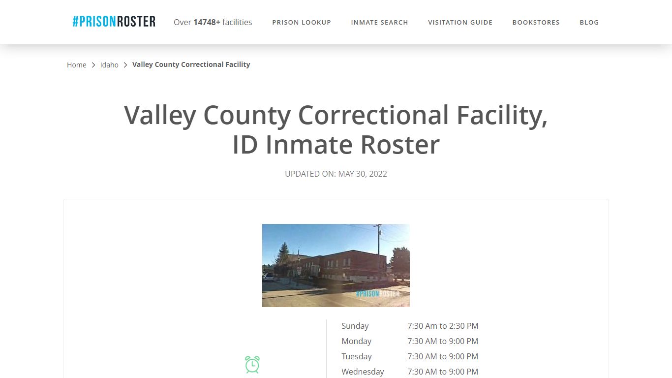 Valley County Correctional Facility, ID Inmate Roster
